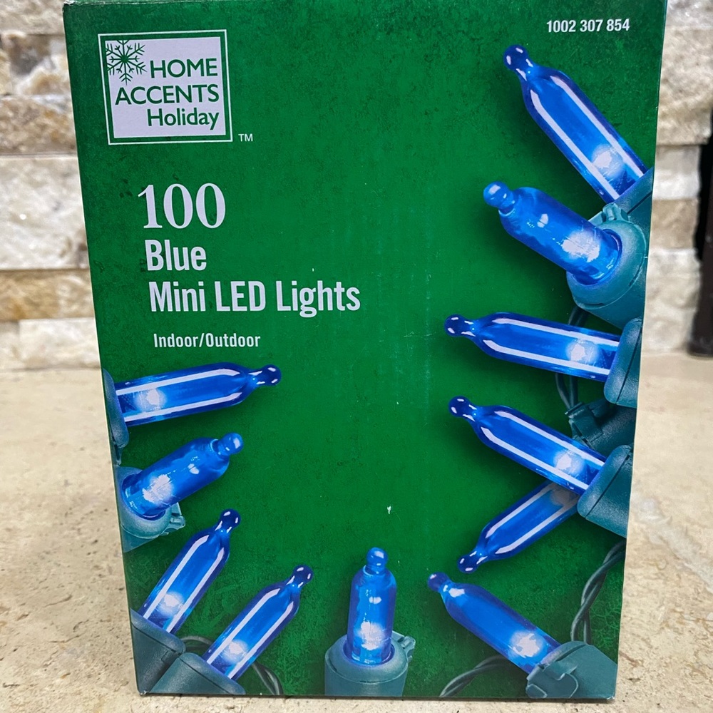 Home Accents Holiday 100 Blue Mini LED Lights